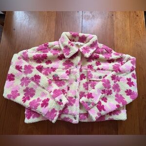 Floral Pink and Cream Women's Jacket